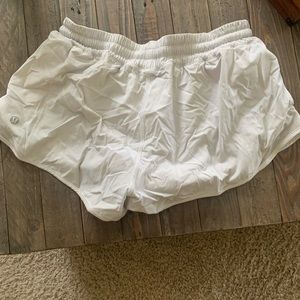 Size 6 white lululemon shorts